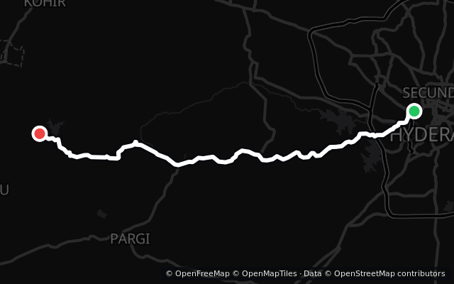 Preview of the Kotepally Reservoir and Ananthagiri route line