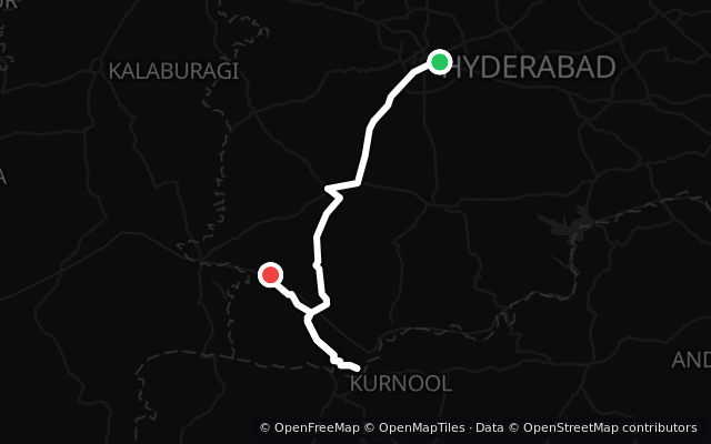 Preview of the Alampur, Gadwal and Jurala Dam route line