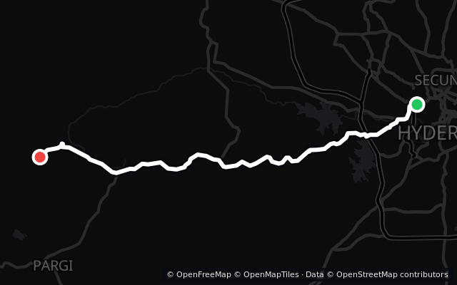 Preview of the Ananthagiri Hills via Vikarabad route line