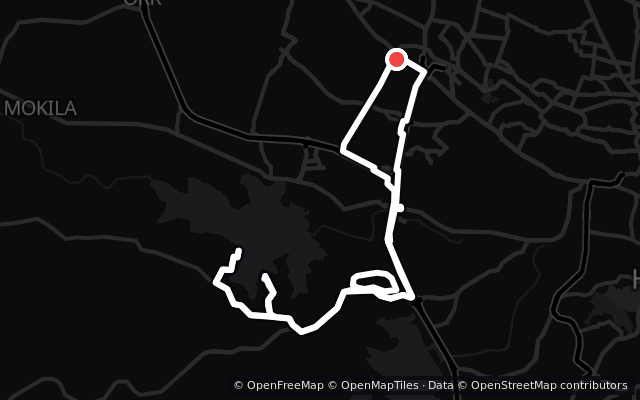 Preview of the Osman Sagar, Chilkur and Mrugavani Morning Loop route line